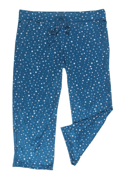 Knit Racerback Tank With Printed Capris Set