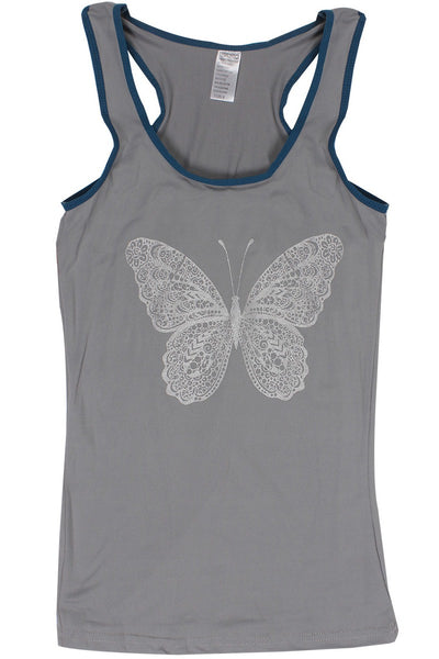 Knit Racerback Tank With Printed Capris Set