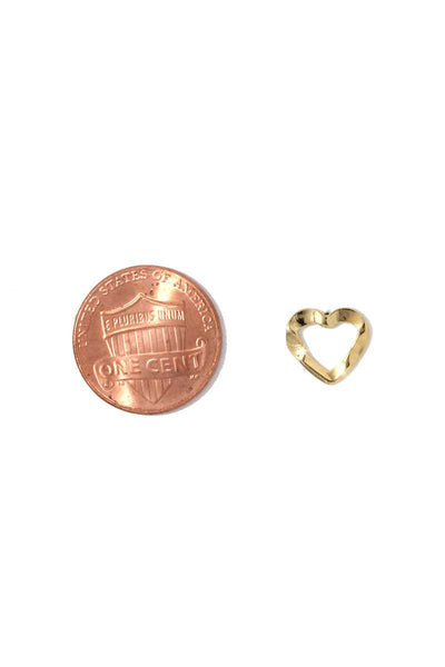 Hammered Heart Shape Stud Earring