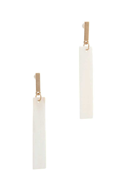 Abalone Curve Bar Drop Earring