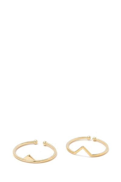 Dainty Triangle Shape Open Ring