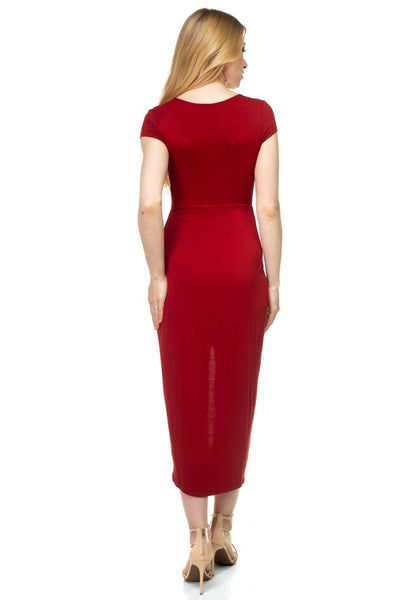 Deep V-neck Jersey Tunic Dress