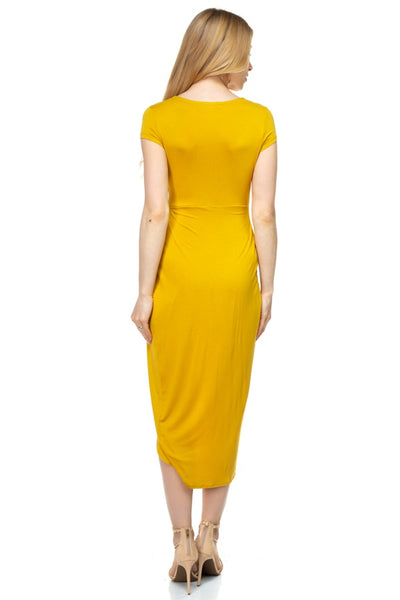 Deep V-neck Jersey Tunic Dress