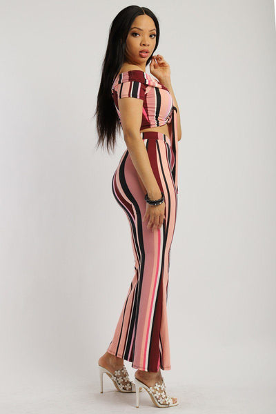 Striped, Two-piece Knit Set
