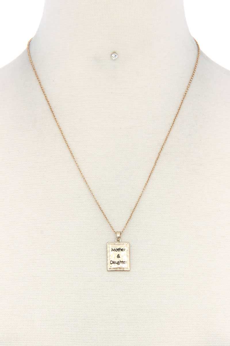 Mother Daughter Pendant Necklace