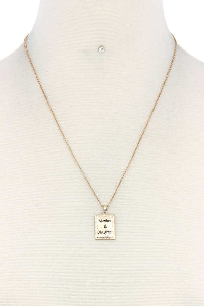 Mother Daughter Pendant Necklace