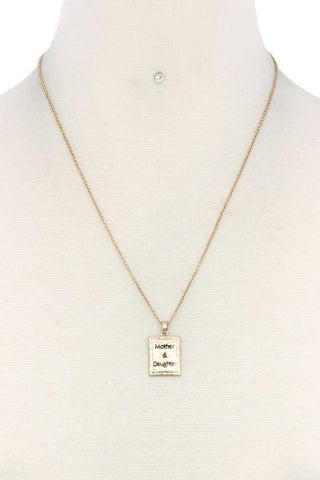 Mother Daughter Pendant Necklace