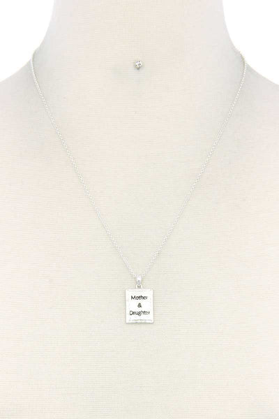 Mother Daughter Pendant Necklace