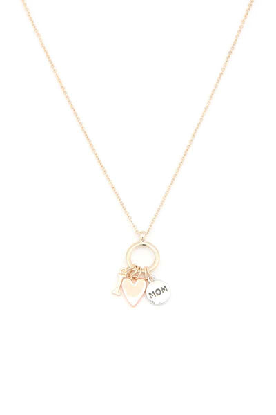 I Heart Mom Charm Necklace