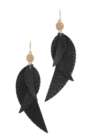 Genuine Leather Drop Earring