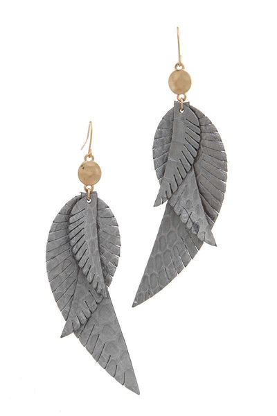 Genuine Leather Drop Earring