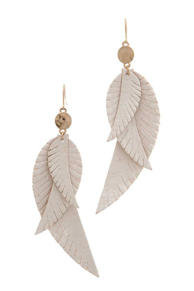 Genuine Leather Drop Earring