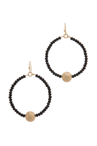 Metal Ball Beaded Drop Earring