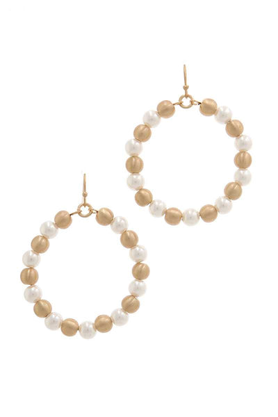 Beaded Circle Drop Earring