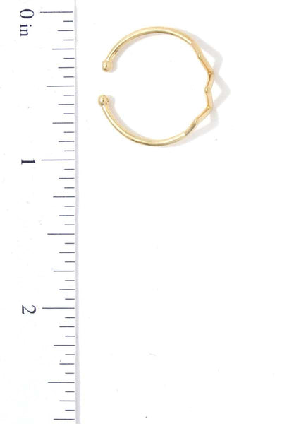 Chevron Shape Metal Ring