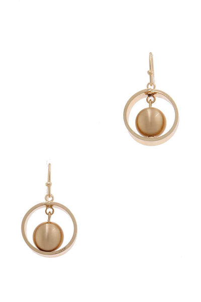 Pearl Circle Drop Earring