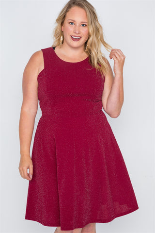Plus Size Sleeveless A-line Evening Dress