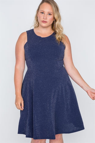 Plus Size Sleeveless A-line Evening Dress