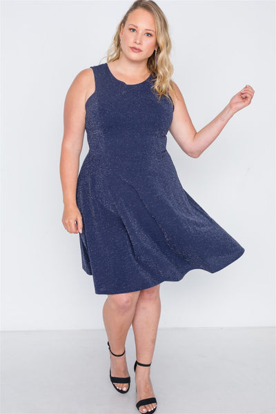 Plus Size Sleeveless A-line Evening Dress