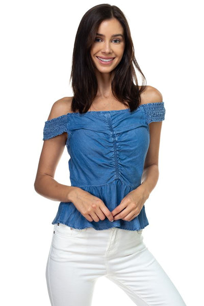 Off Shoulder Tencel Top