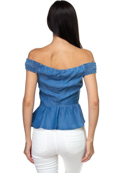 Off Shoulder Tencel Top