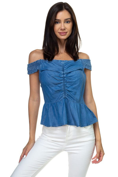 Off Shoulder Tencel Top