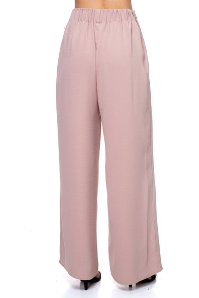 Belted Pleated Palazzo Pants