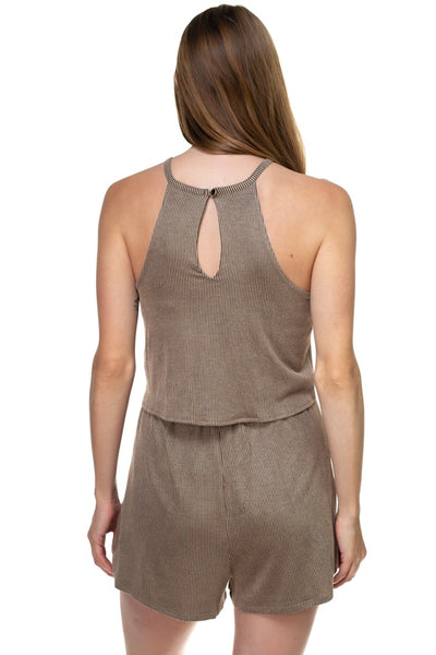 Sleeveless Stripe Romper