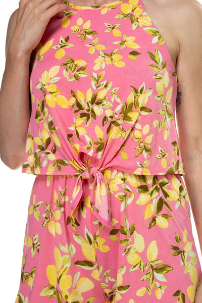 Floral Print Sleeveless Romper