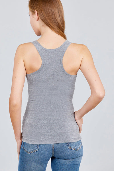 Racer Back Rib Tank Top