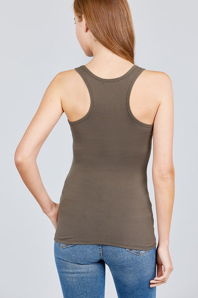 Racer Back Rib Tank Top