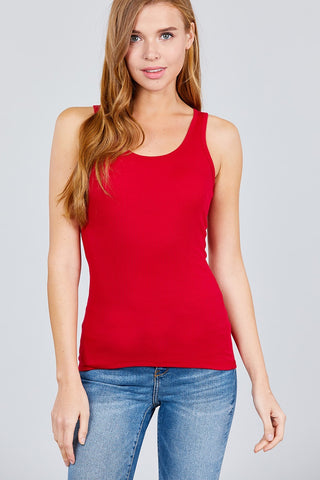 Racer Back Rib Tank Top