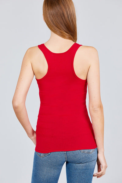 Racer Back Rib Tank Top