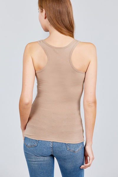 Racer Back Rib Tank Top