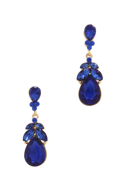 Rhinestone Post Drop Earring