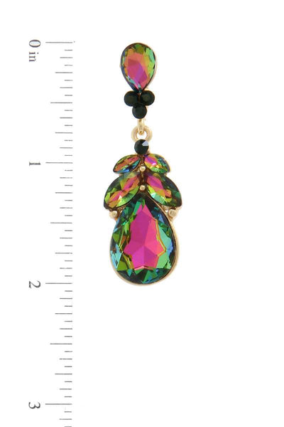 Rhinestone Post Drop Earring