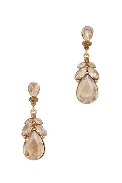 Rhinestone Post Drop Earring