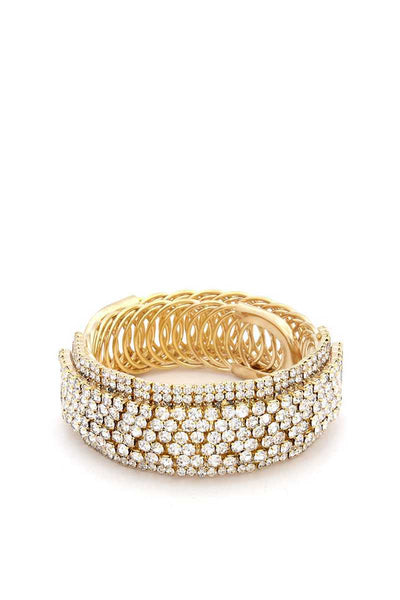 Rhinestone Adjustable Metal Bracelet