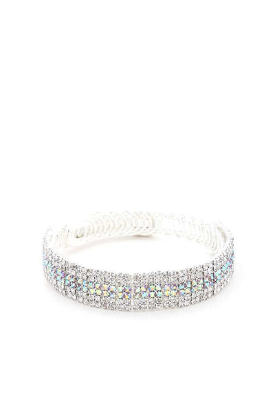 Rhinestone Flexible Metal Bracelet