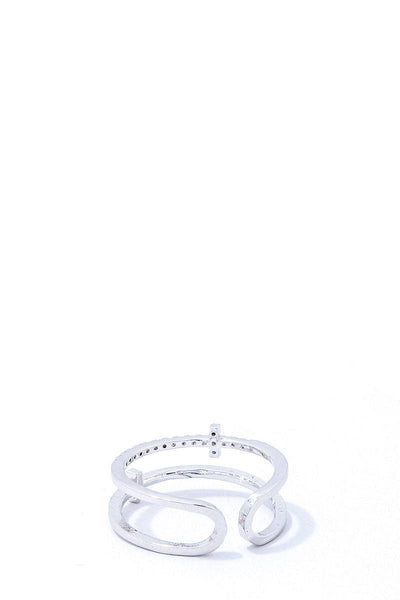 Fashion Cross Infinity Rhinestone Ring