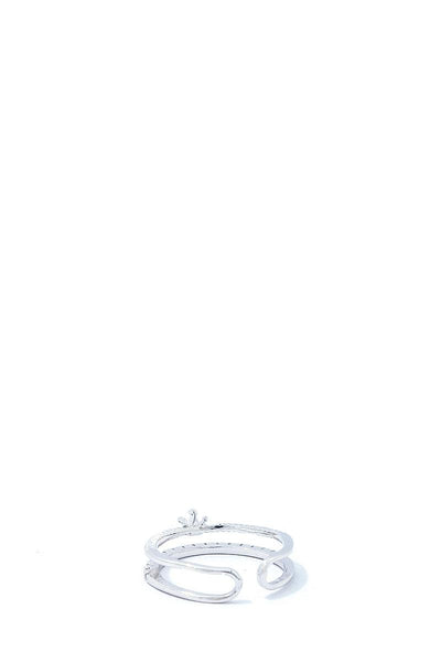 Modern Rhinestone Zirconia Crown Ring