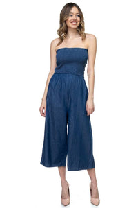 Smocked Tube Top Jumpsuit