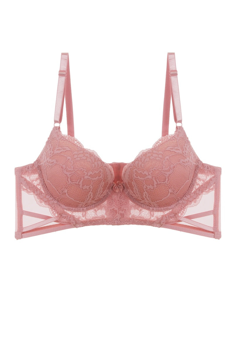 Floral Lace Plunge Bra