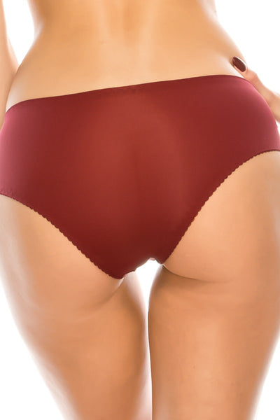 Floral Embroidery Hipster W/ Mesh Back