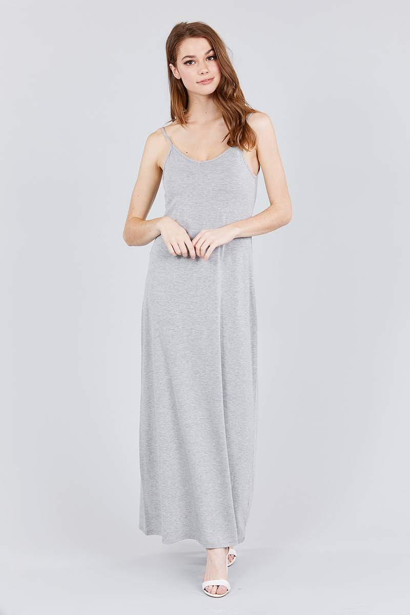 Double V-neck Cami Maxi Dress