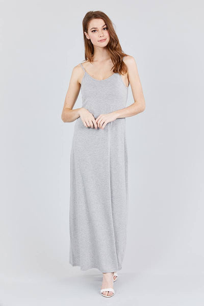 Double V-neck Cami Maxi Dress