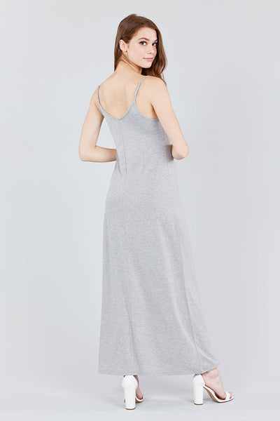 Double V-neck Cami Maxi Dress
