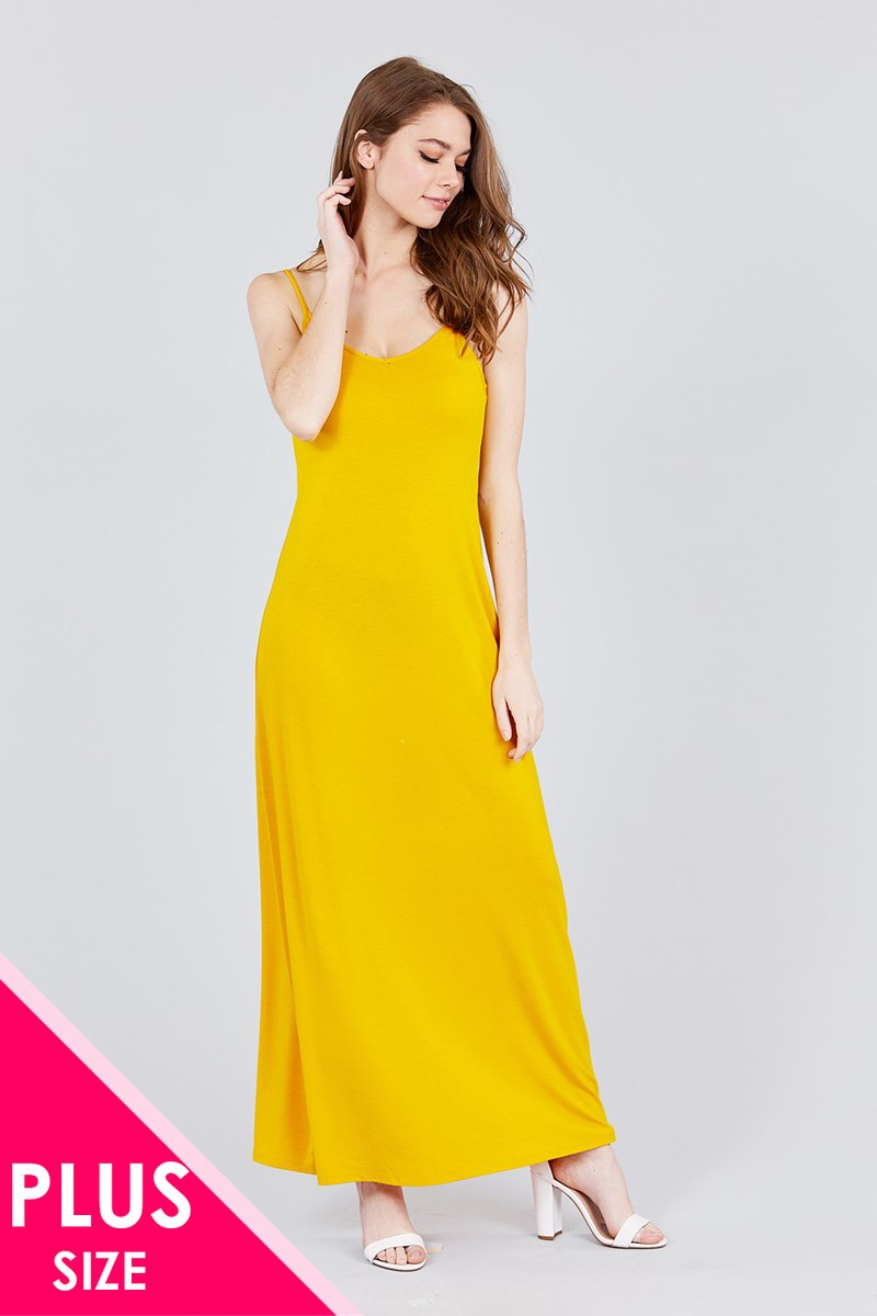 Double V-neck Cami Maxi Dress