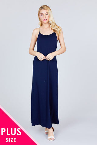 Double V-neck Cami Maxi Dress