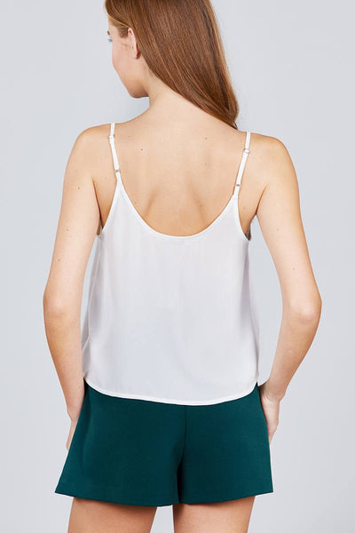 Front Button Cami Woven Top